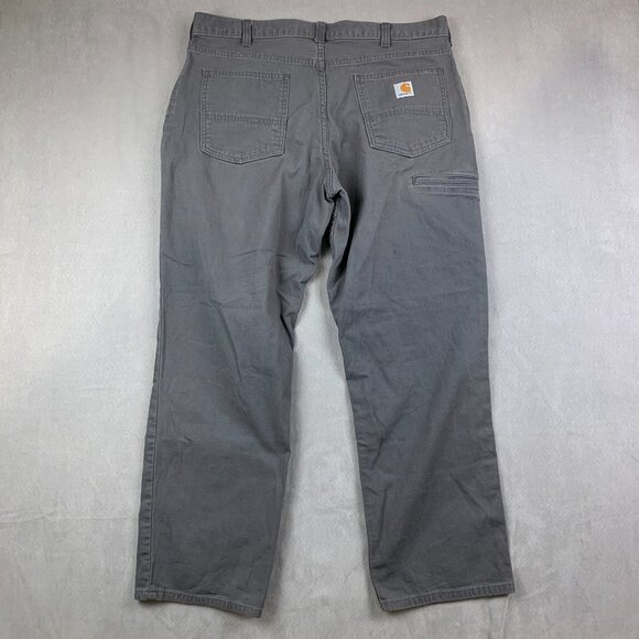 Carhartt Mens Pants 38 Gray Rugged Flex Relaxed Fit Canvas Rigby Utility 38x30 - Picture 8 of 13